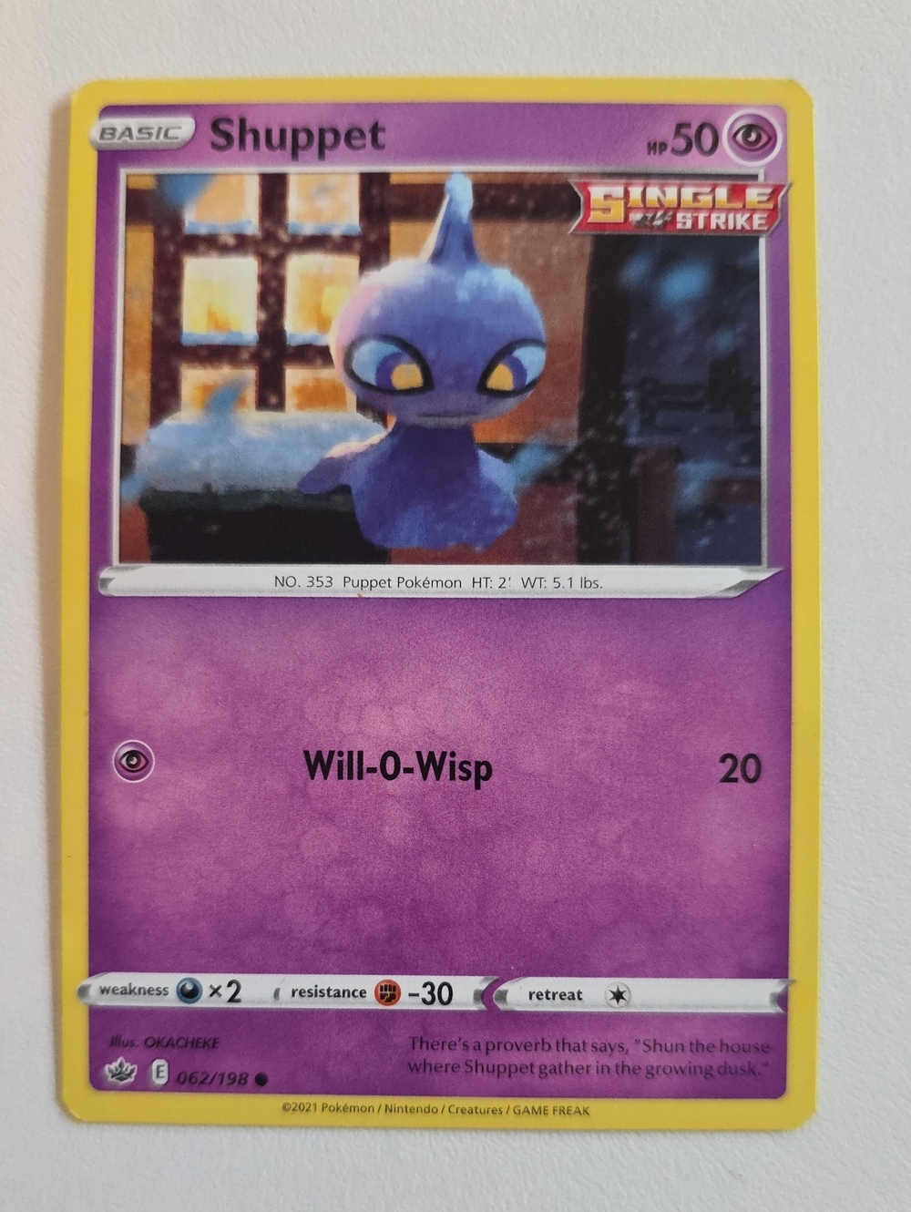 Pokemon Shuppet Trading Card
